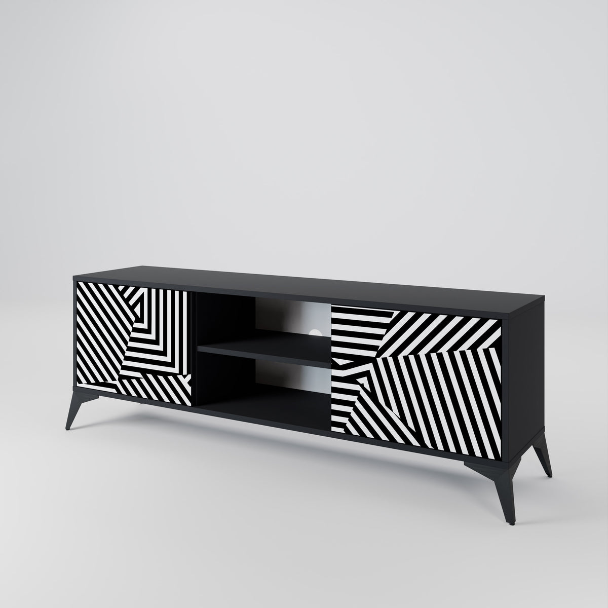 ILLUSIONARY LATTICE Dvoudveřový TV stolek