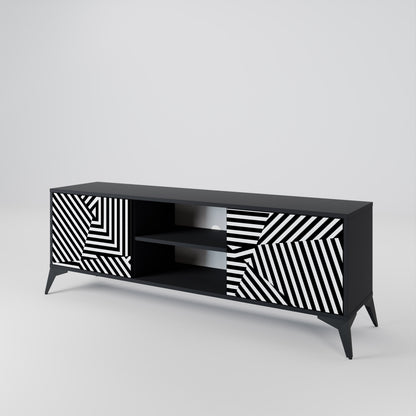 ILLUSIONARY LATTICE Dvoudveřový TV stolek