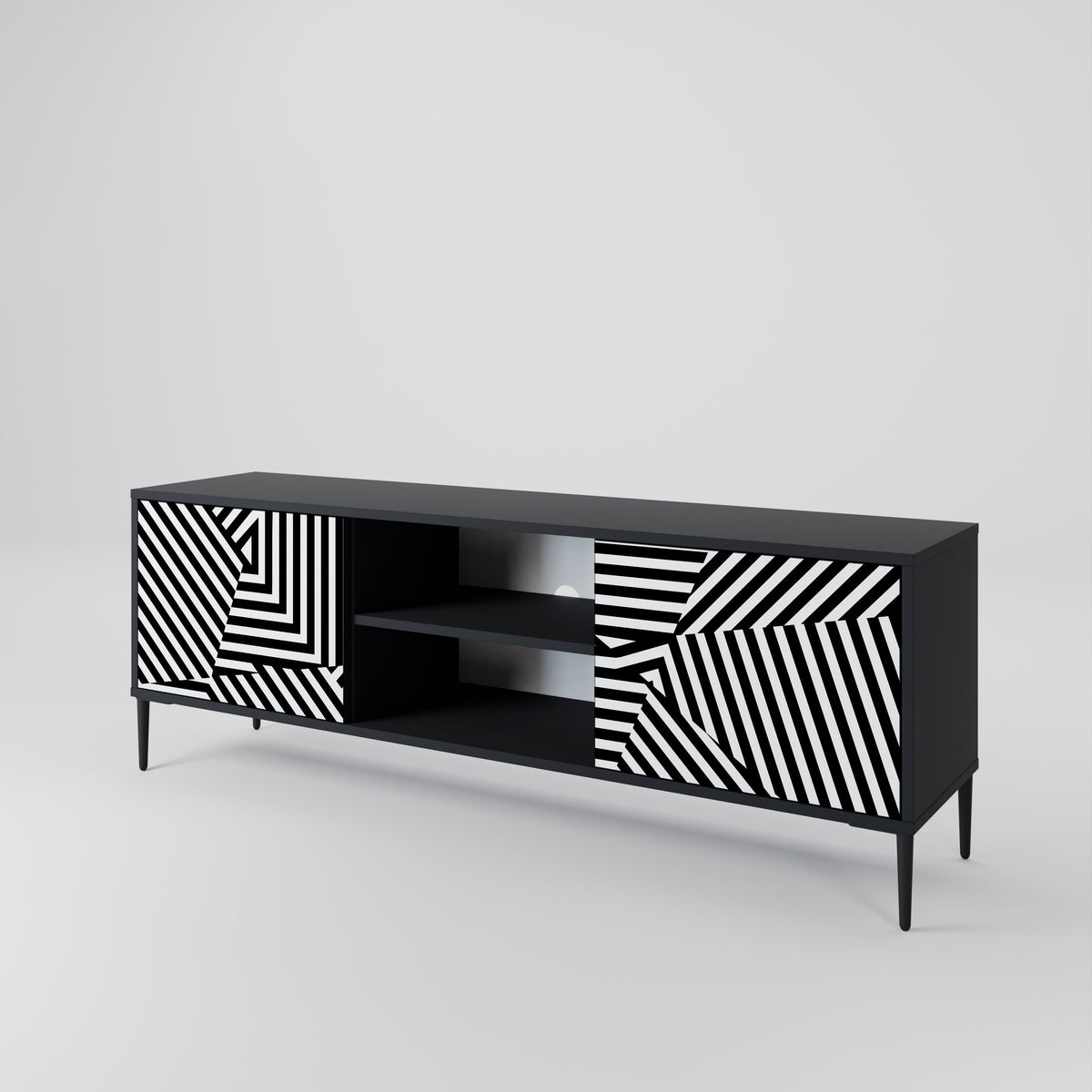 ILLUSIONARY LATTICE Dvoudveřový TV stolek