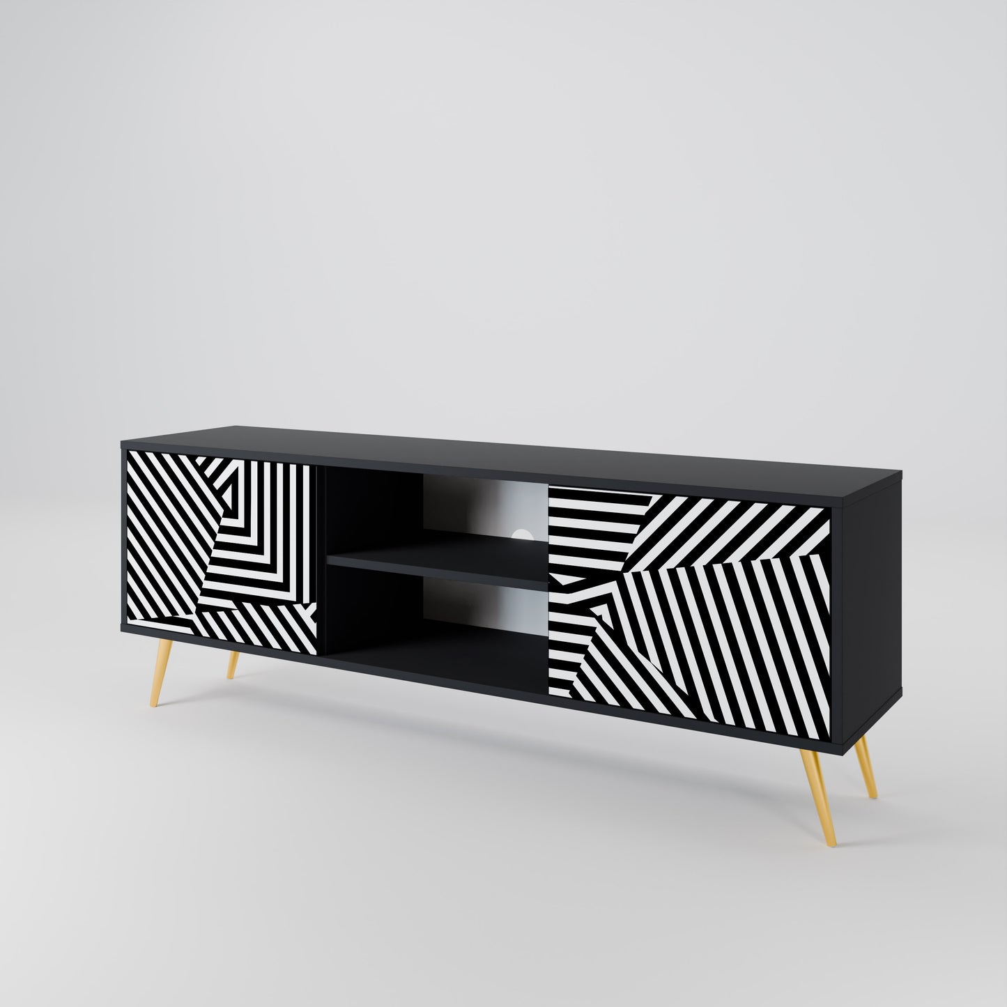 ILLUSIONARY LATTICE Dvoudveřový TV stolek