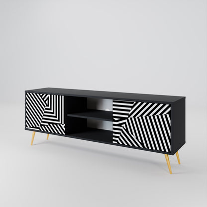 ILLUSIONARY LATTICE Dvoudveřový TV stolek