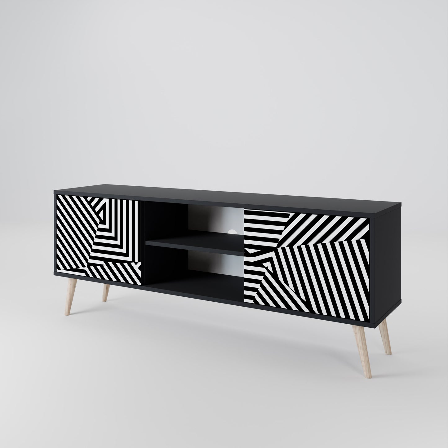 ILLUSIONARY LATTICE Dvoudveřový TV stolek