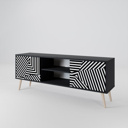 ILLUSIONARY LATTICE Dvoudveřový TV stolek