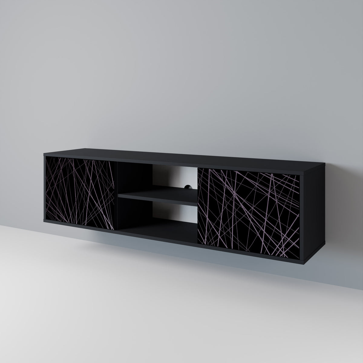SHIMMER SPIDERGRAM Dvoudveřový TV stolek