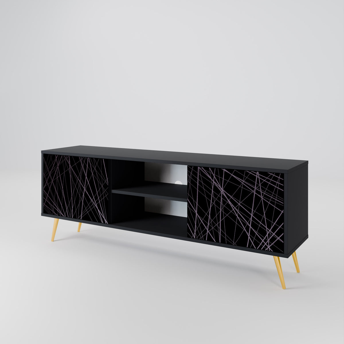 SHIMMER SPIDERGRAM Dvoudveřový TV stolek