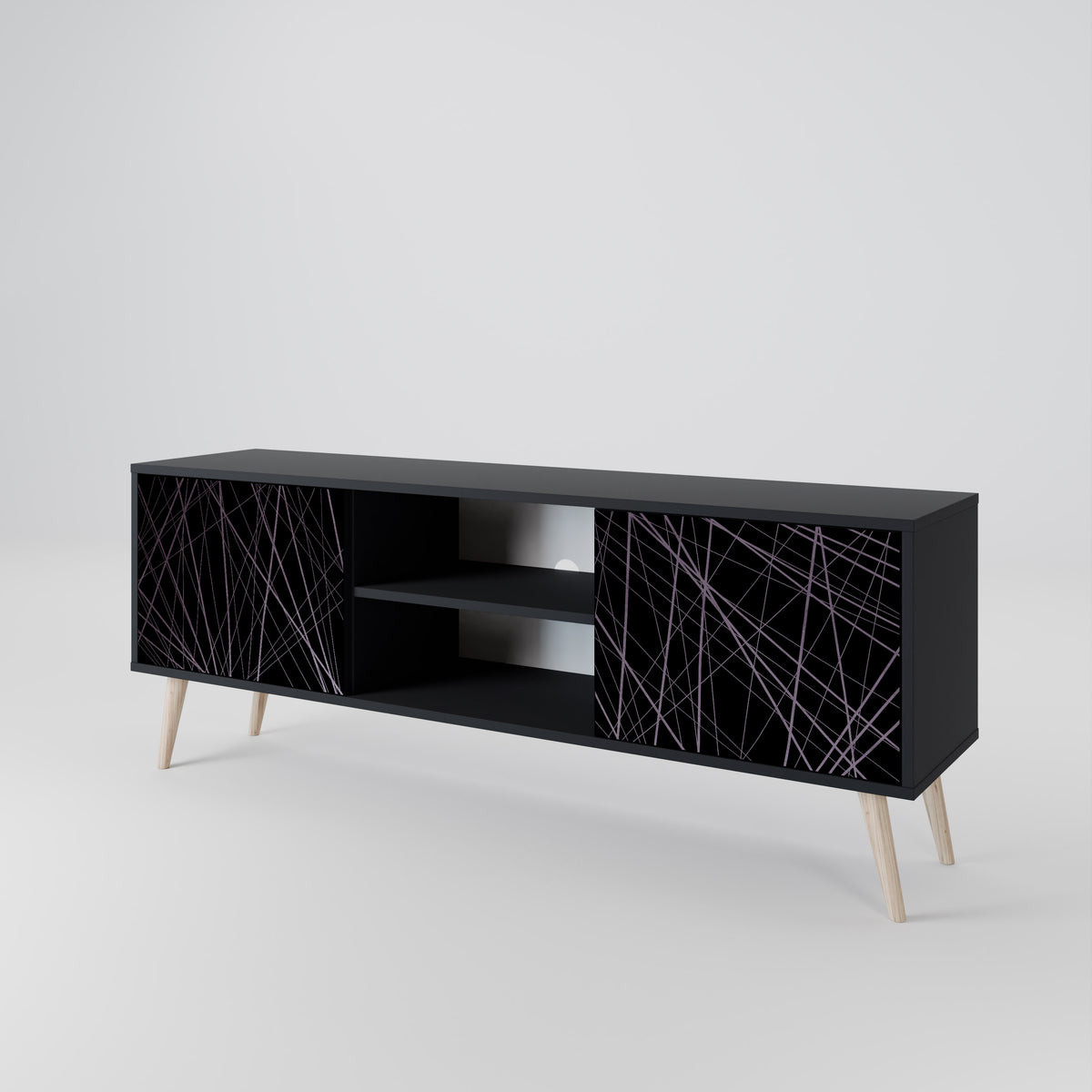 SHIMMER SPIDERGRAM Dvoudveřový TV stolek