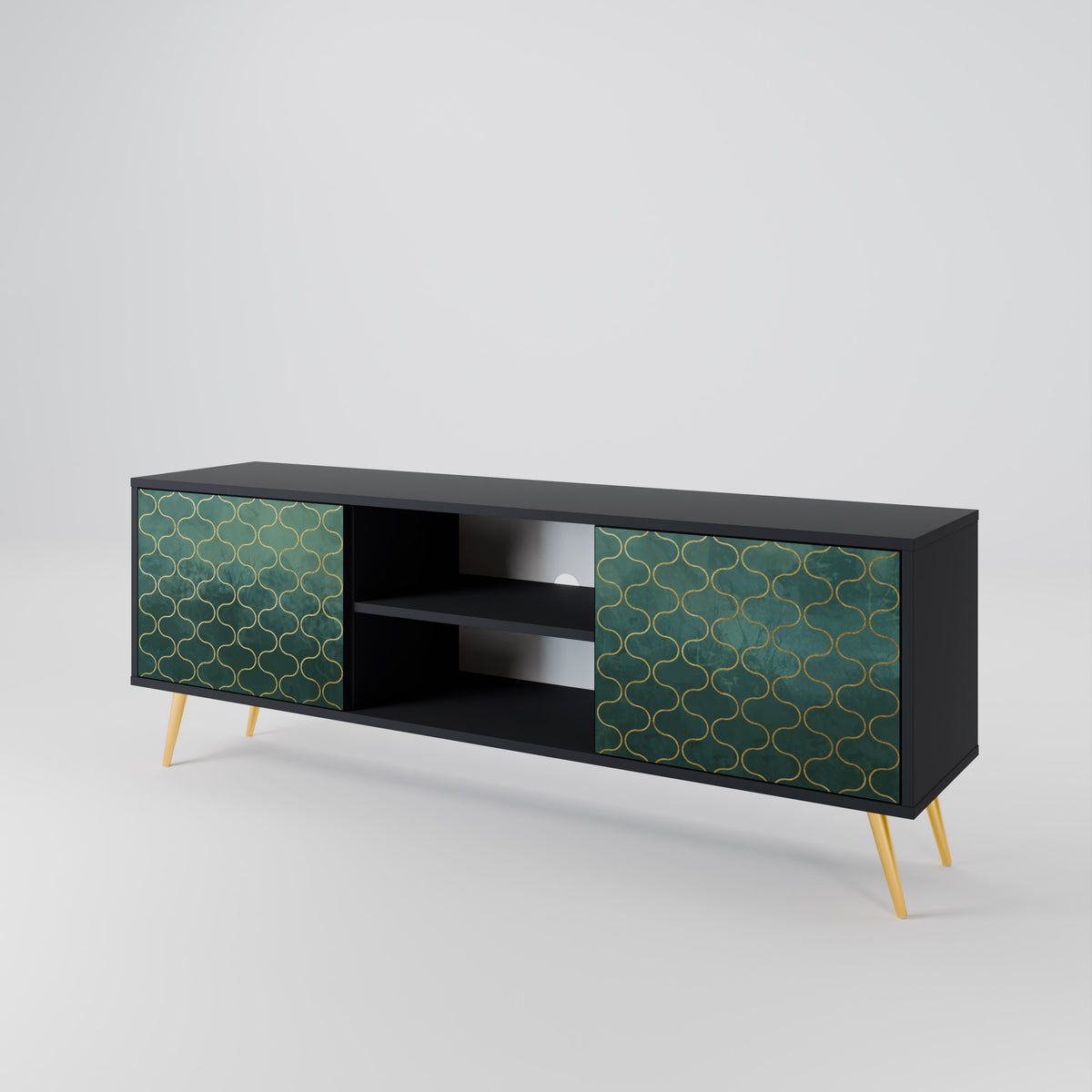 TESSELATED GREENERY Dvoudveřový TV stolek