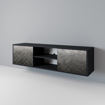 TESSELATED GRAYISH Dvoudveřový TV stolek