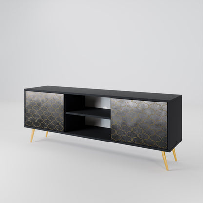 TESSELATED GRAYISH Dvoudveřový TV stolek