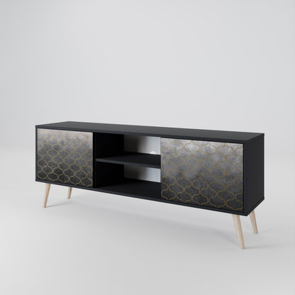 TESSELATED GRAYISH Dvoudveřový TV stolek
