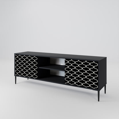 TESSELATED BLACKNESS Dvoudveřový TV stolek