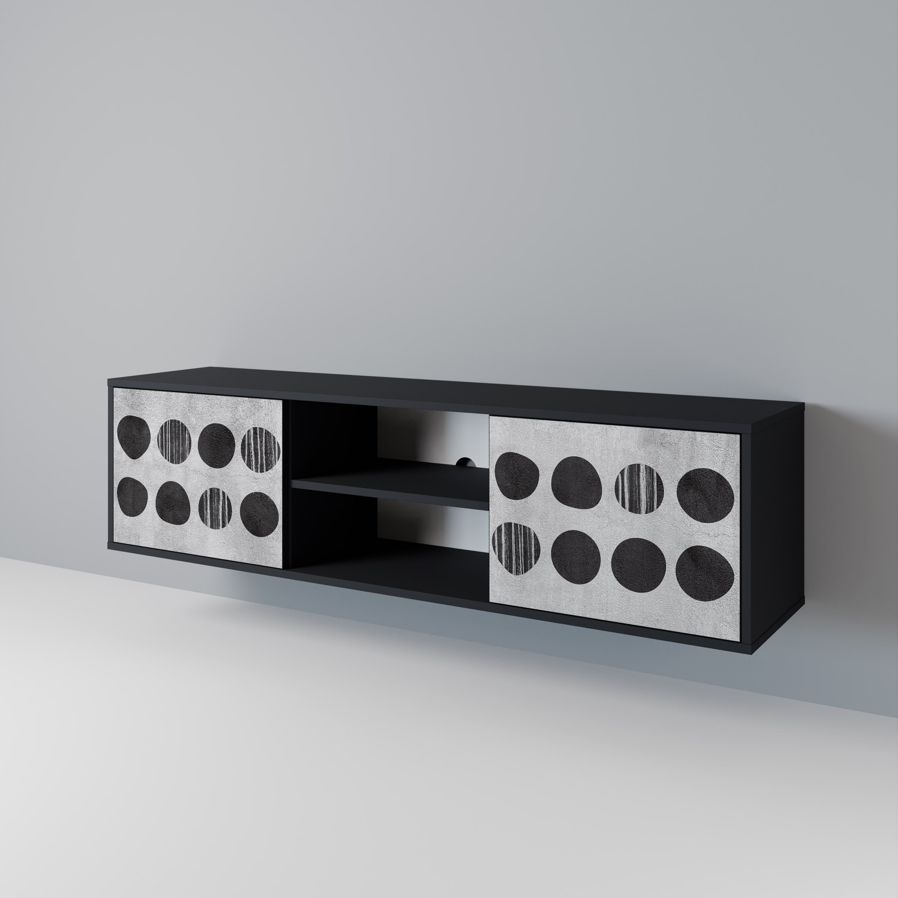 GHOSTLY GRADIENTS Dvoudveřový TV stolek