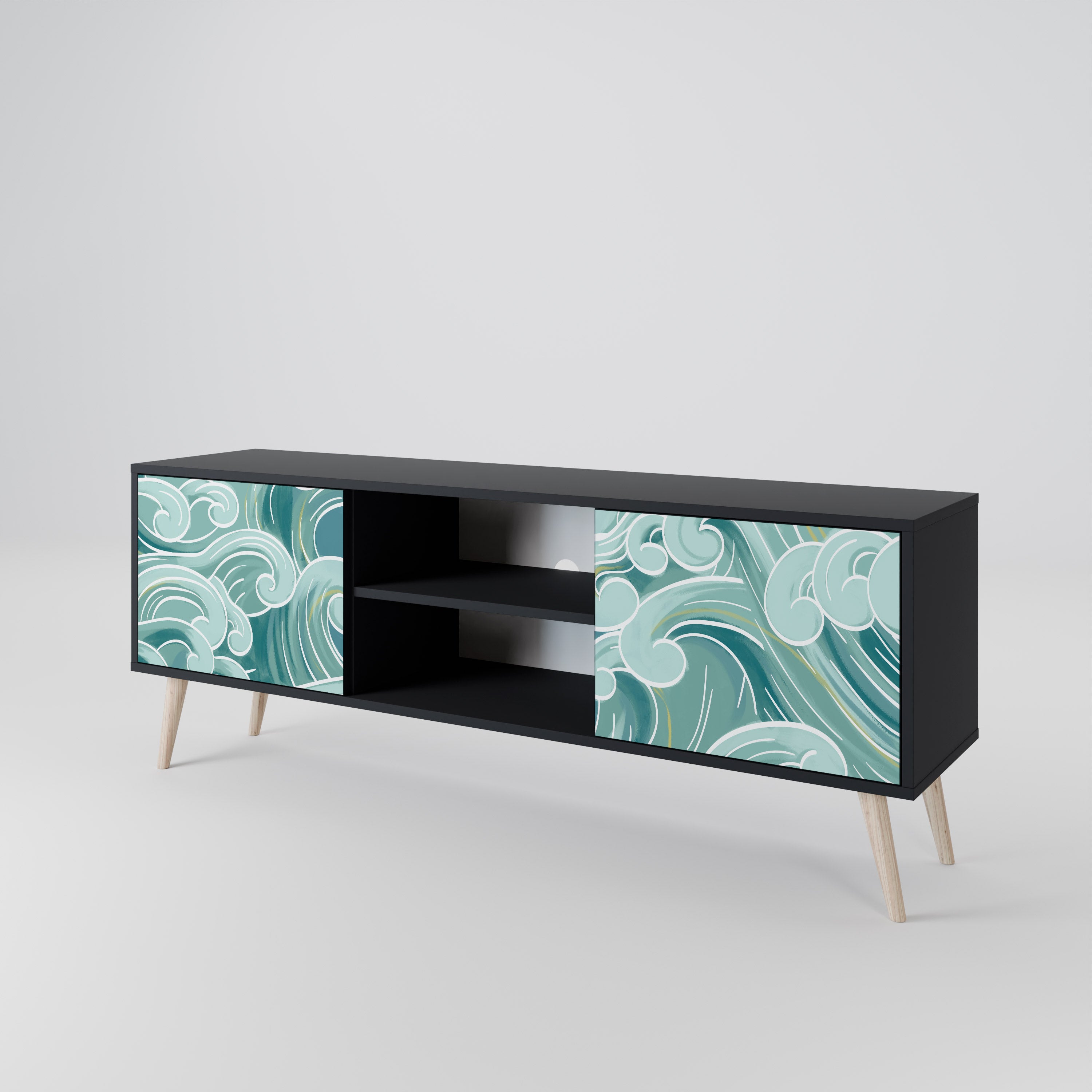 ASIAN SWAY Dvoudveřový TV stolek