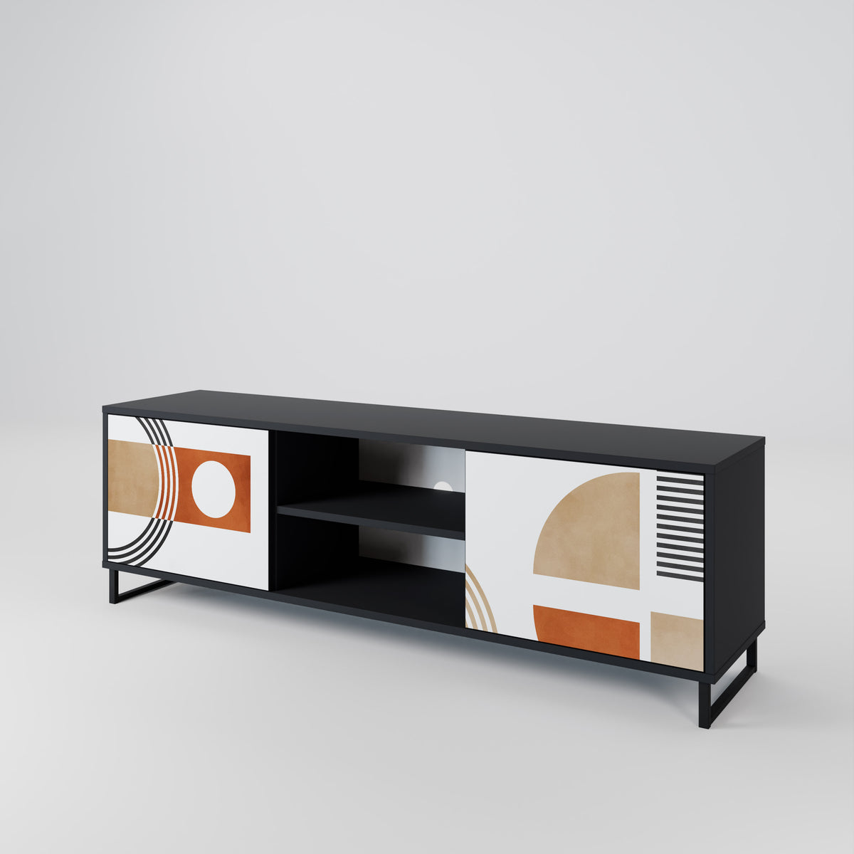 CIRCLE RHYTM Dvoudveřový TV stolek