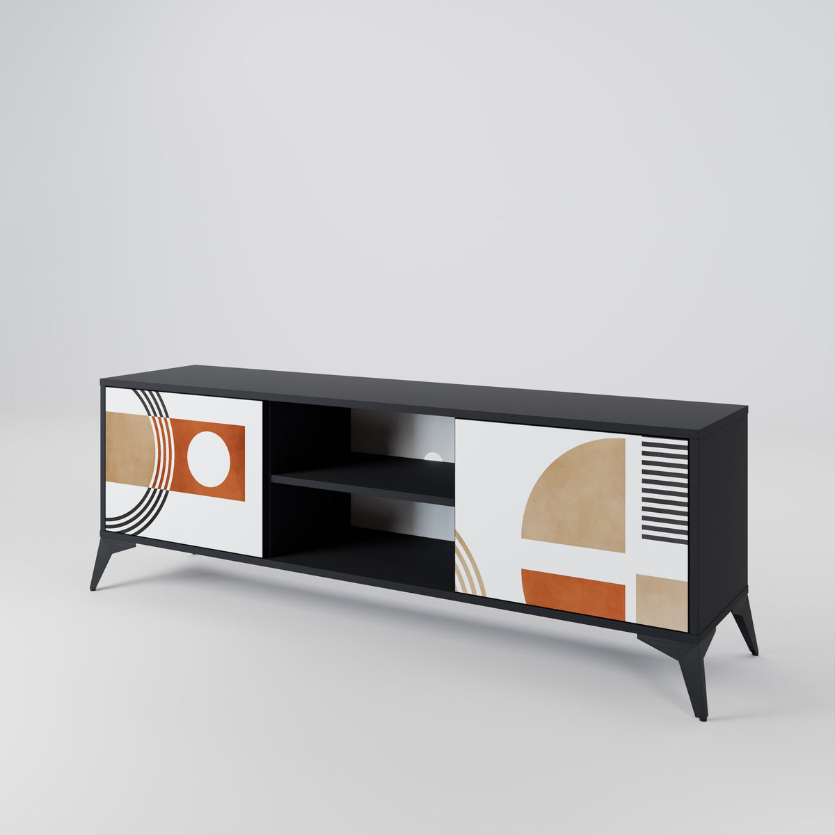 CIRCLE RHYTM Dvoudveřový TV stolek