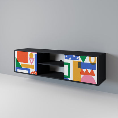 GEOMETRIC GLIMMER Dvoudveřový TV stolek