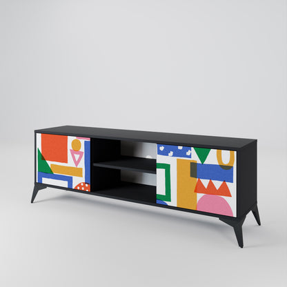 GEOMETRIC GLIMMER Dvoudveřový TV stolek