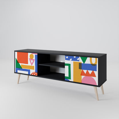 GEOMETRIC GLIMMER Dvoudveřový TV stolek