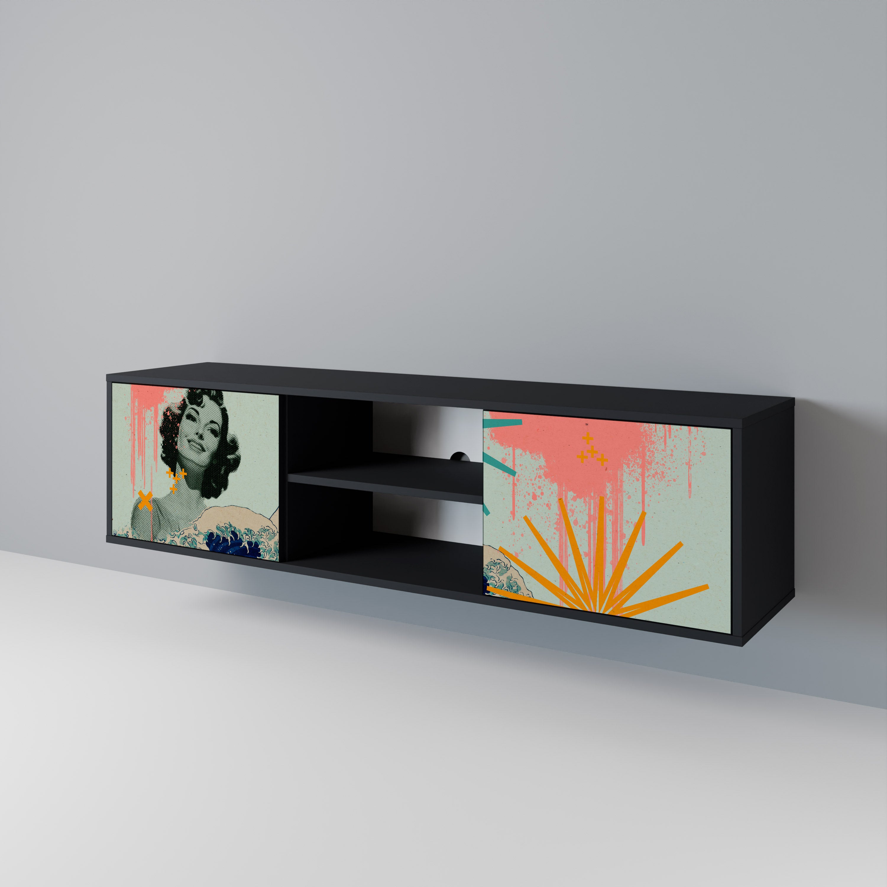 KANAGAWA BEAUTY 2-Door TV Cabinet