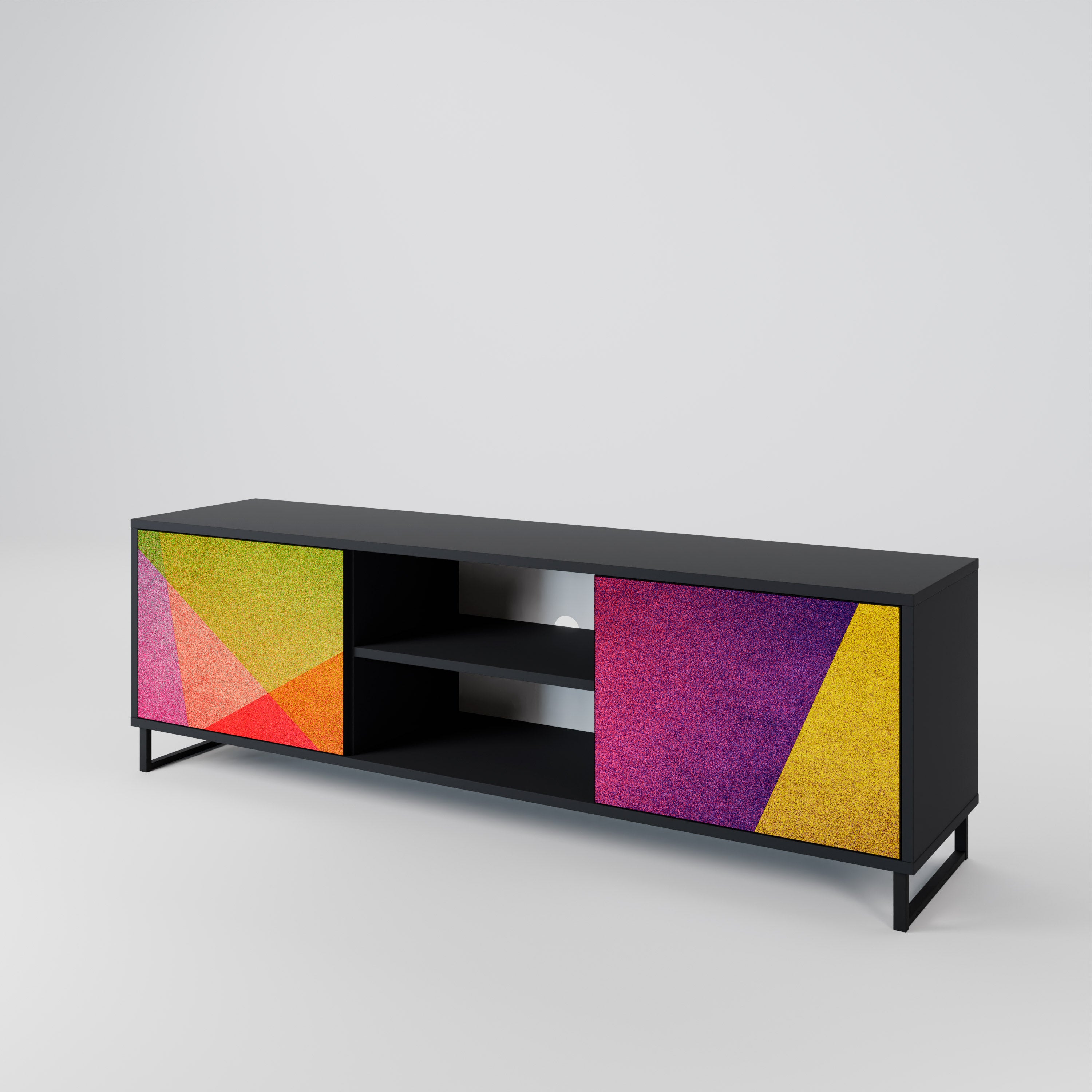 VIVID GEOMETRY Dvoudveřový TV stolek