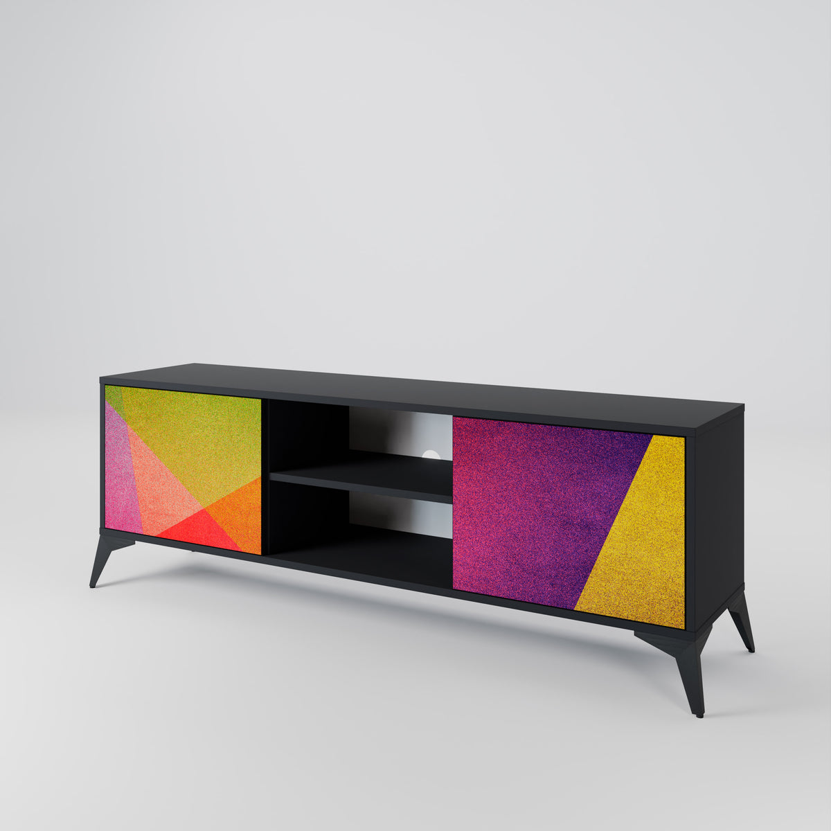 VIVID GEOMETRY Dvoudveřový TV stolek