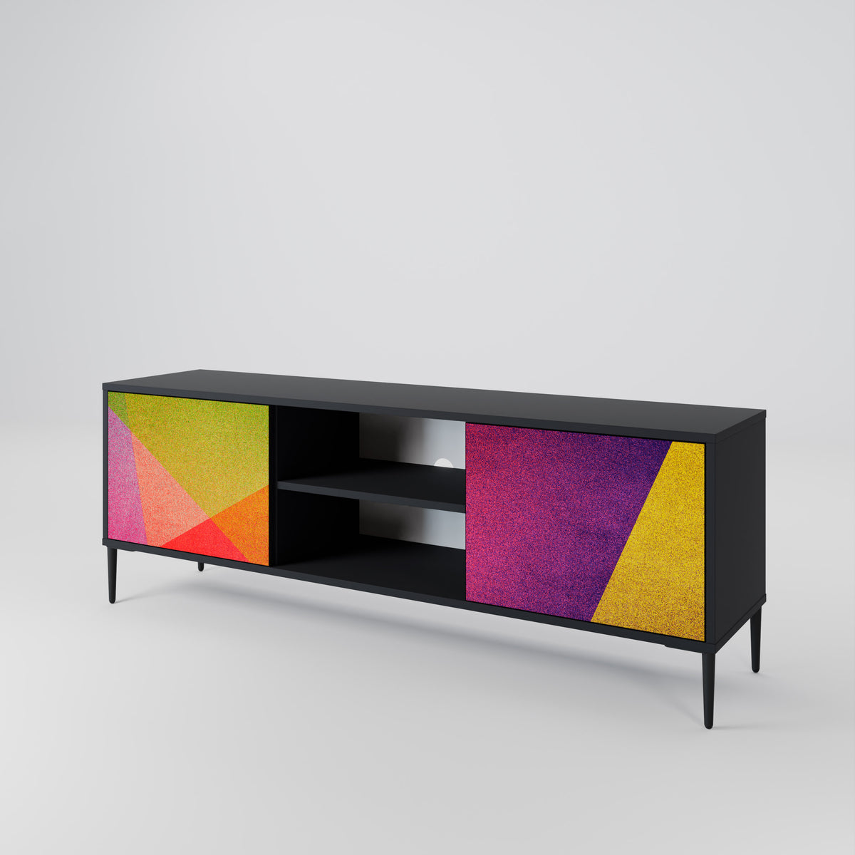 VIVID GEOMETRY Dvoudveřový TV stolek