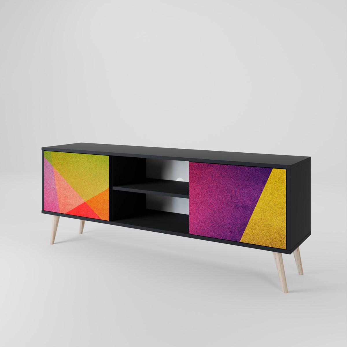 VIVID GEOMETRY Dvoudveřový TV stolek