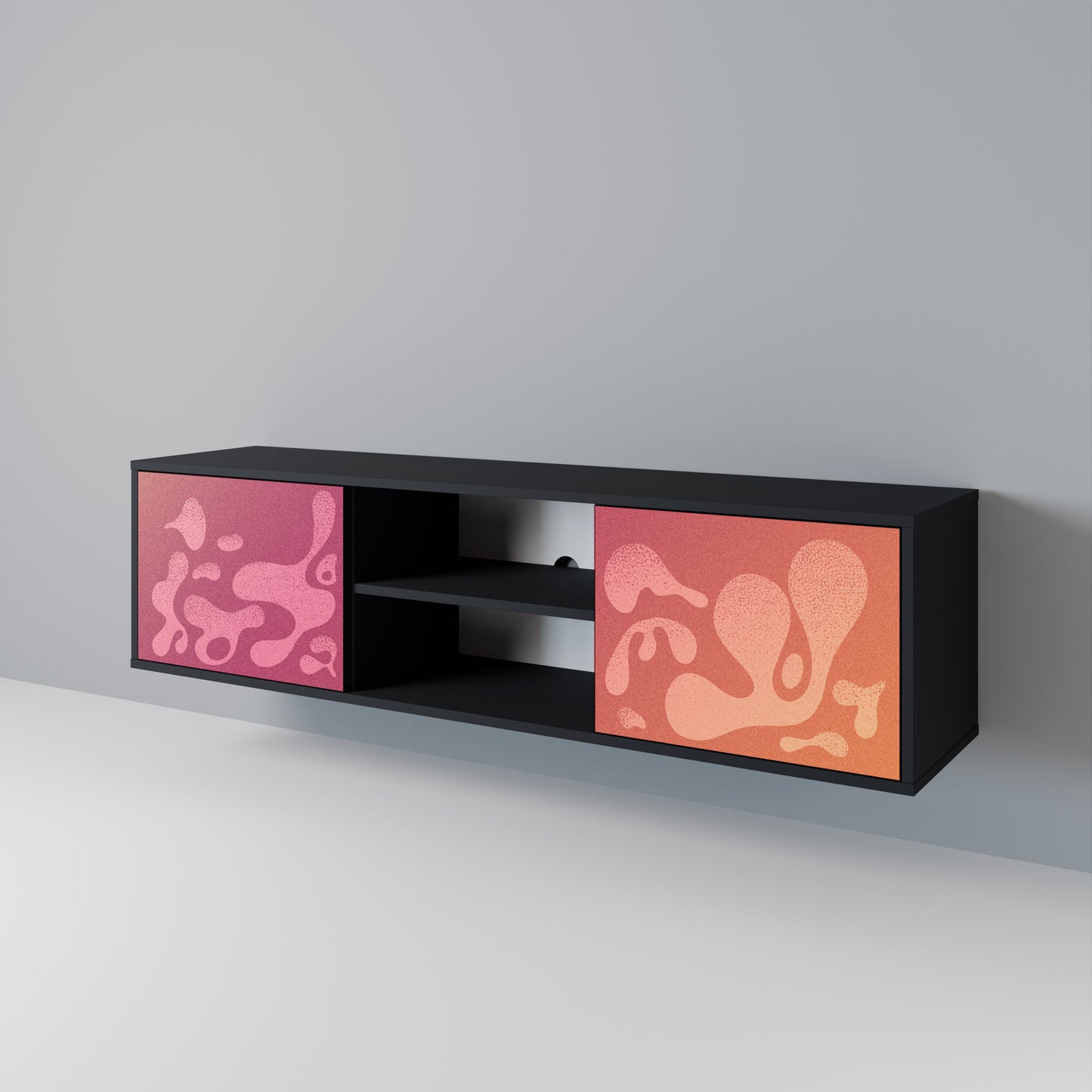 IRREGULAR PINK Dvoudveřový TV stolek