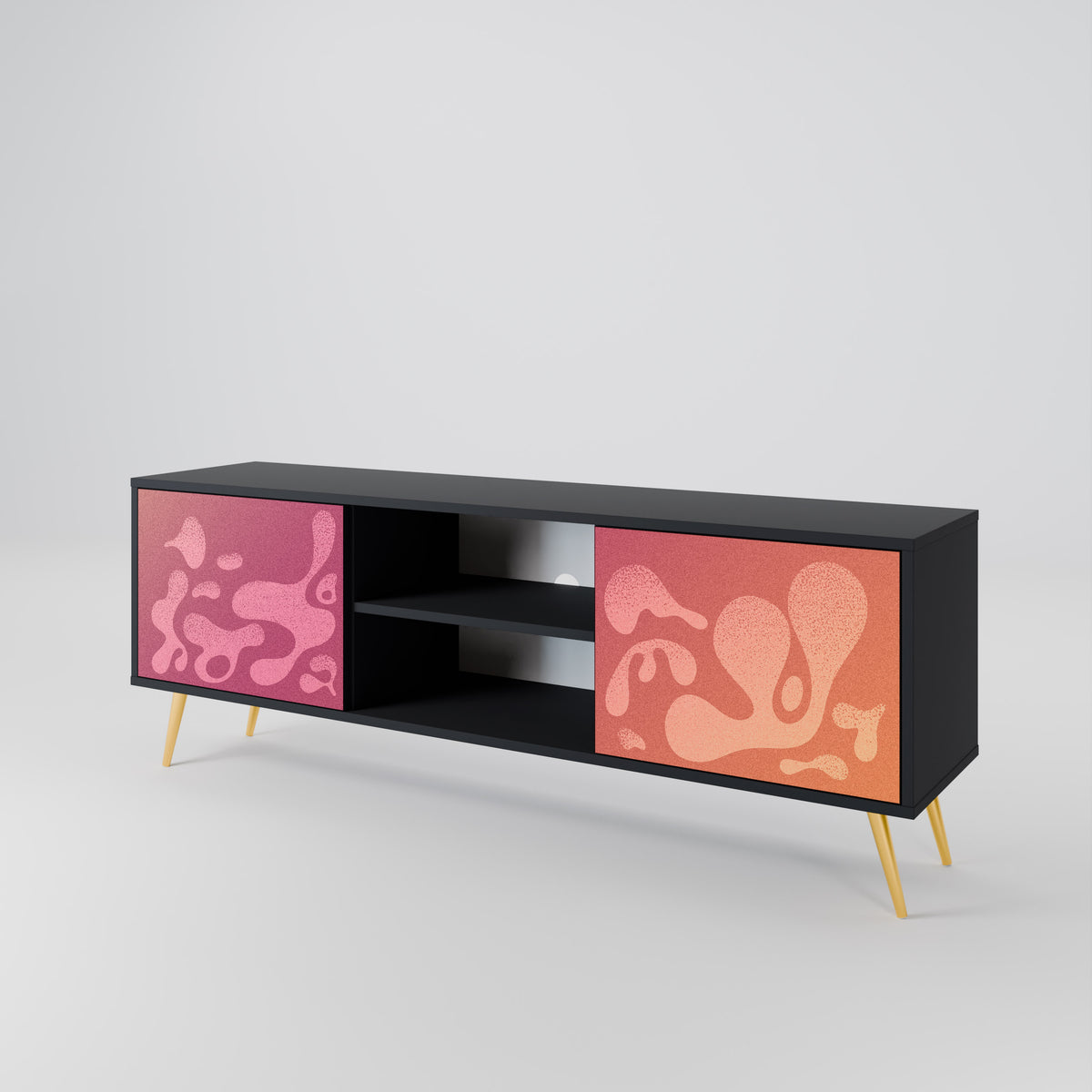 IRREGULAR PINK Dvoudveřový TV stolek