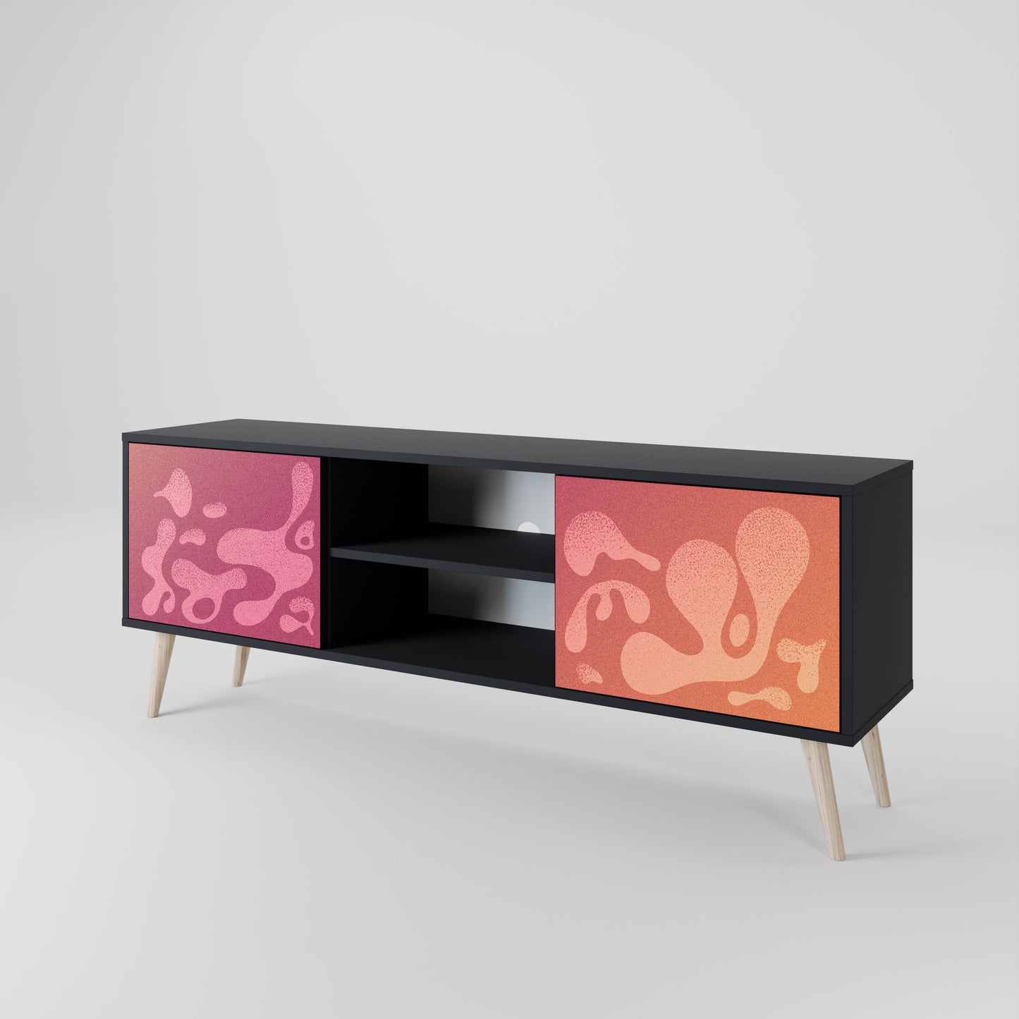 IRREGULAR PINK Dvoudveřový TV stolek