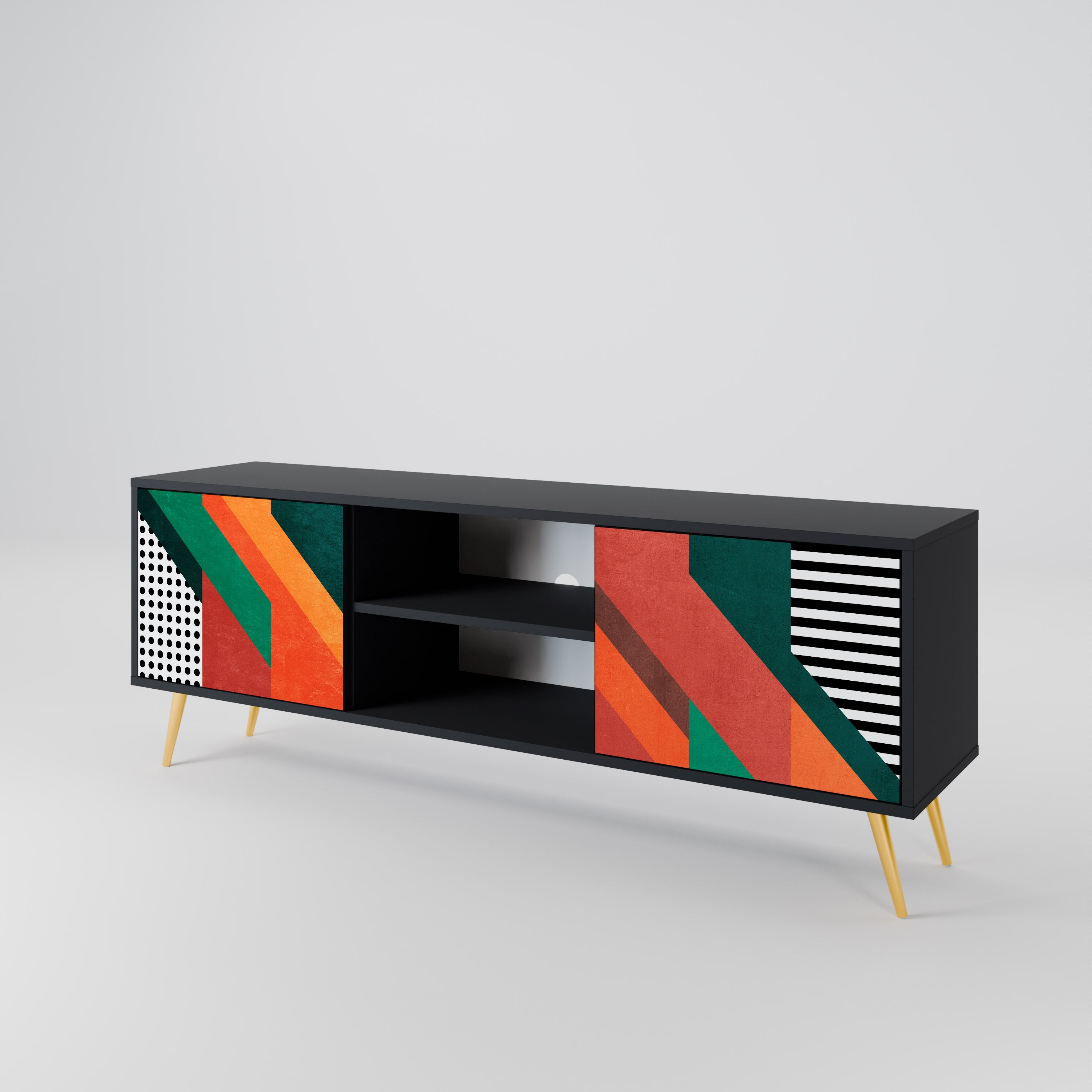 MAKESHIFT ARTISTRY Dvoudveřový TV stolek