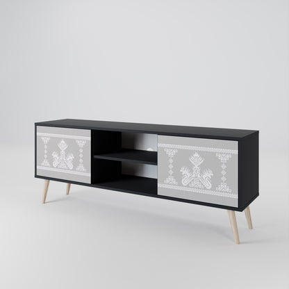 THAI GRAY Dvoudveřový TV stolek