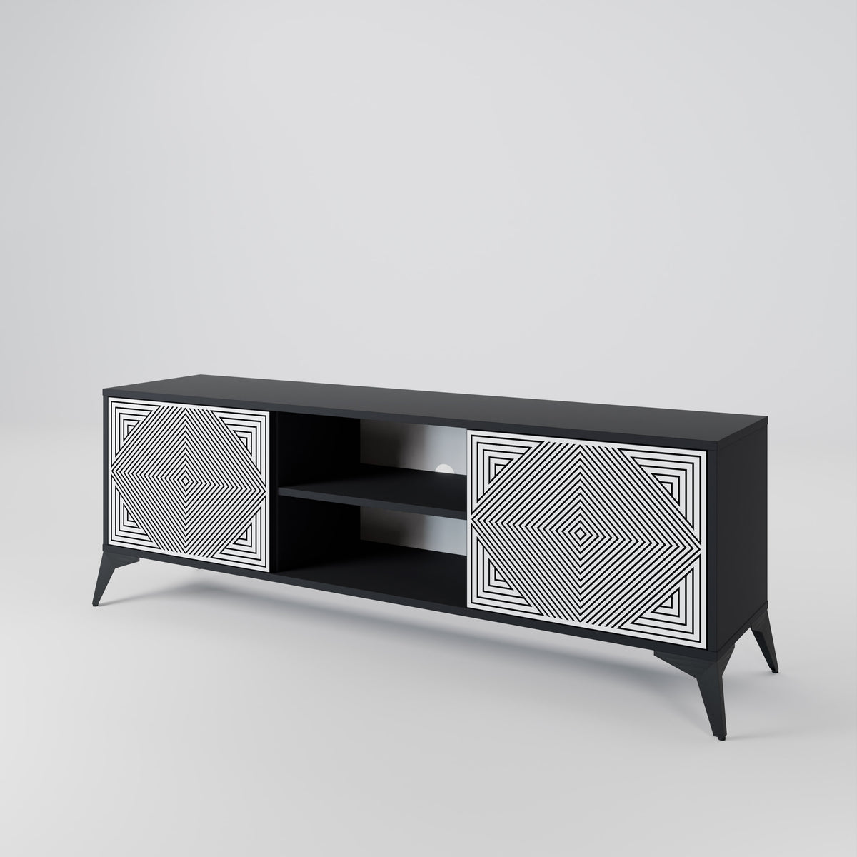 POLYGON ILLUSION Dvoudveřový TV stolek