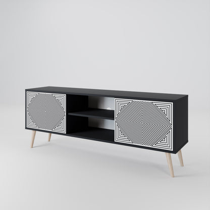 POLYGON ILLUSION Dvoudveřový TV stolek