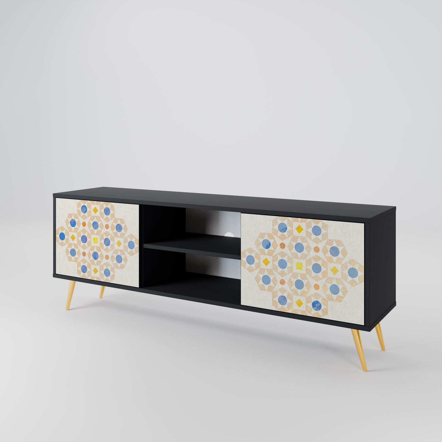 PATTERNED PRISM Dvoudveřový TV stolek