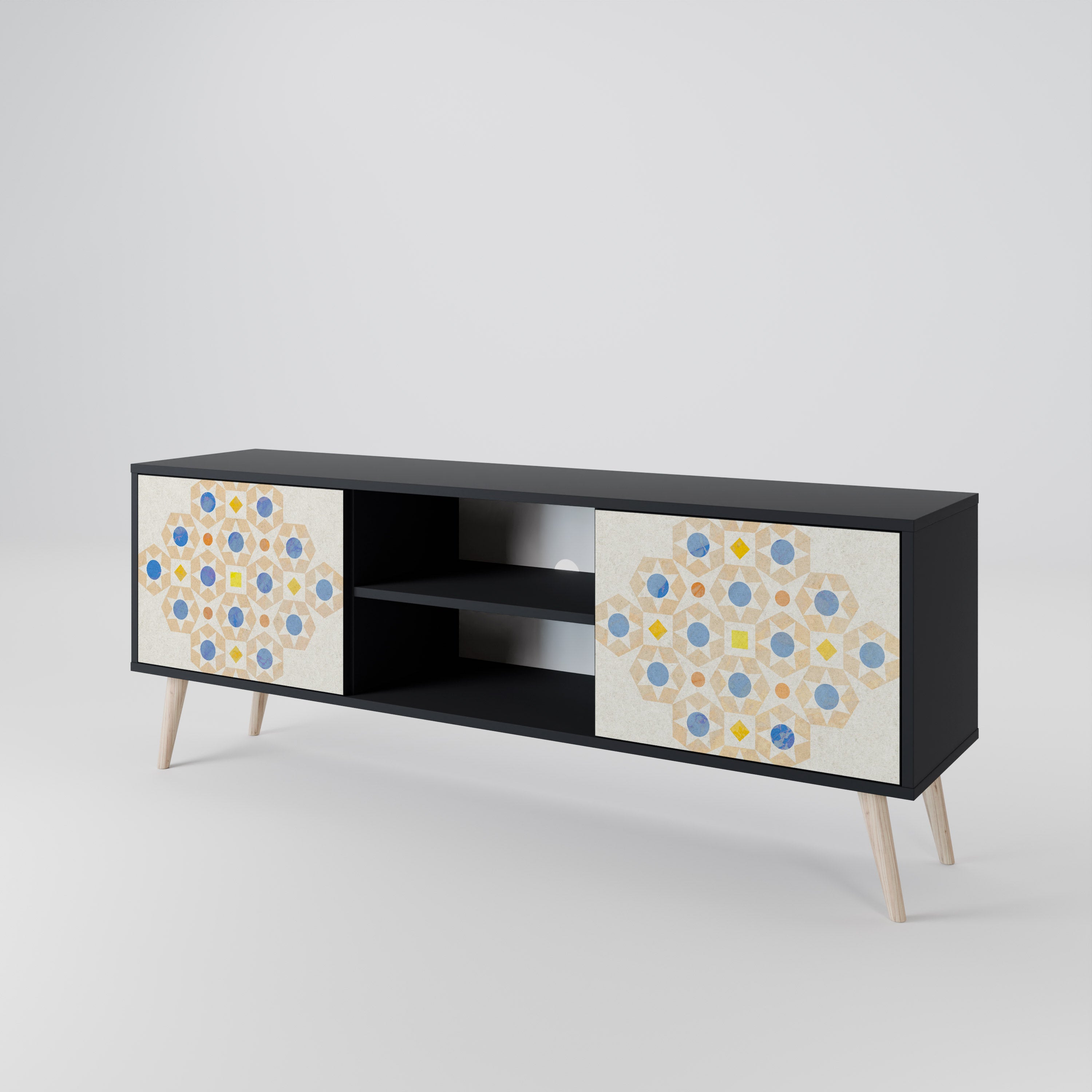 PATTERNED PRISM 2-Door TV Cabinet