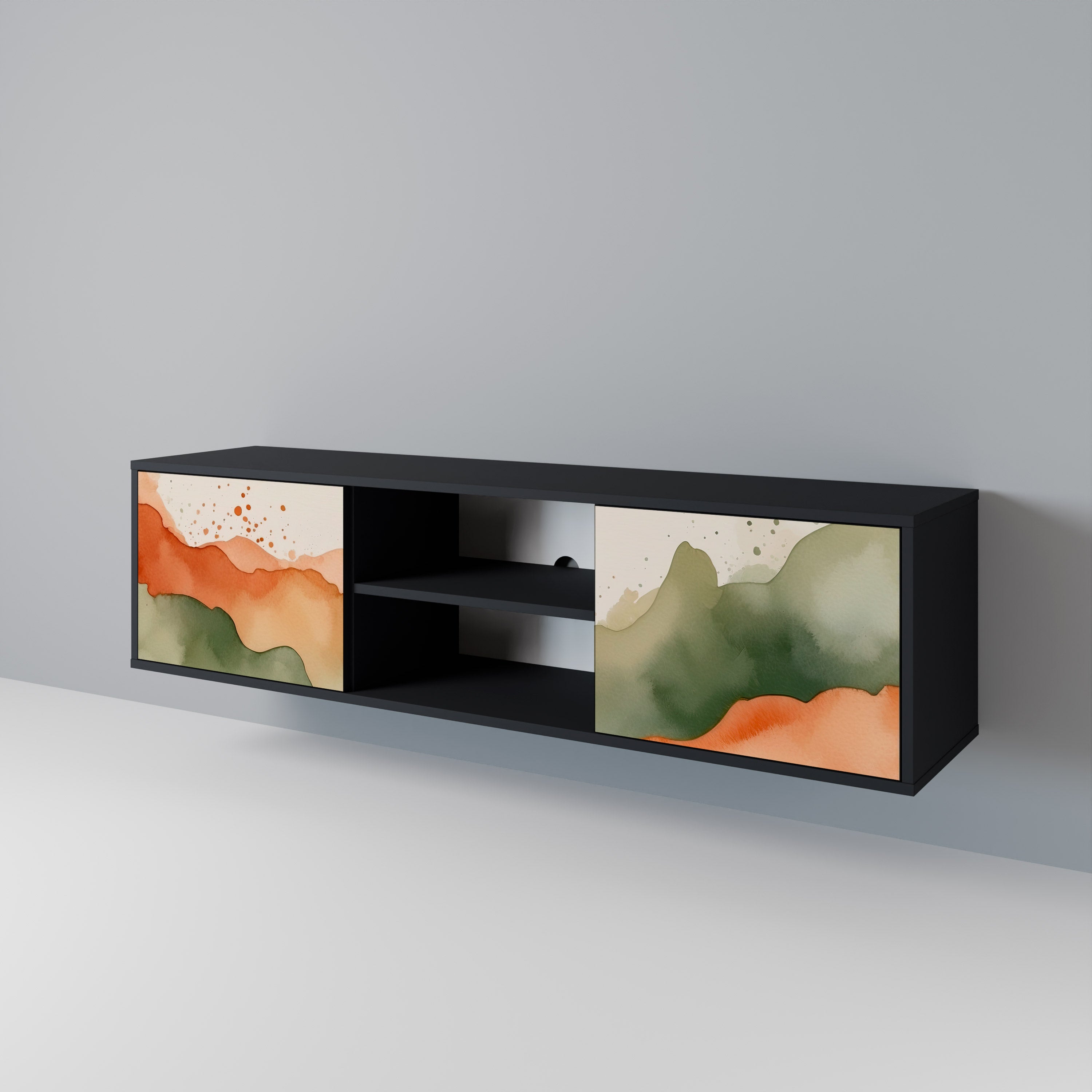 WATERCOLOUR PEAKS 2-Door TV Cabinet