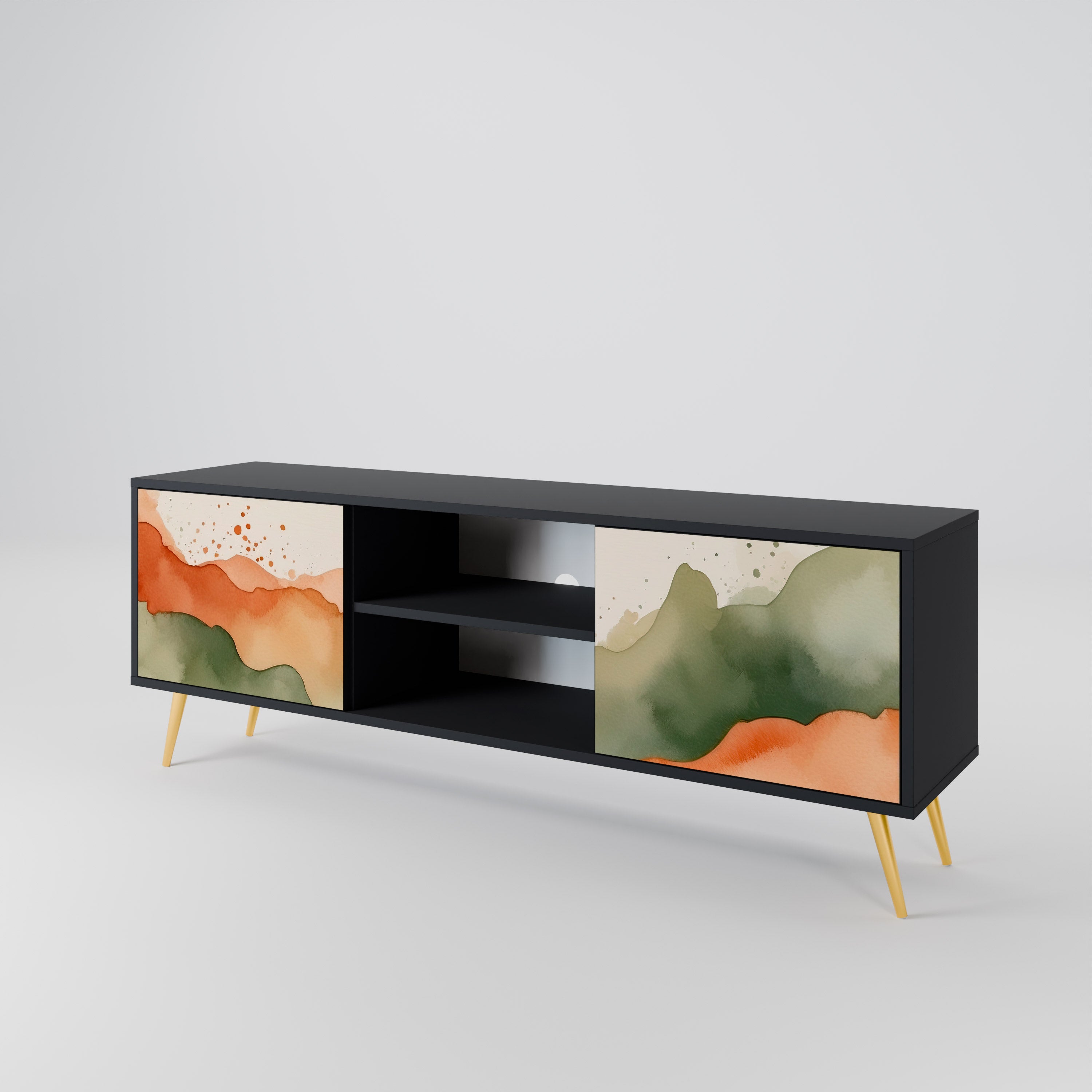 WATERCOLOUR PEAKS 2-Door TV Cabinet