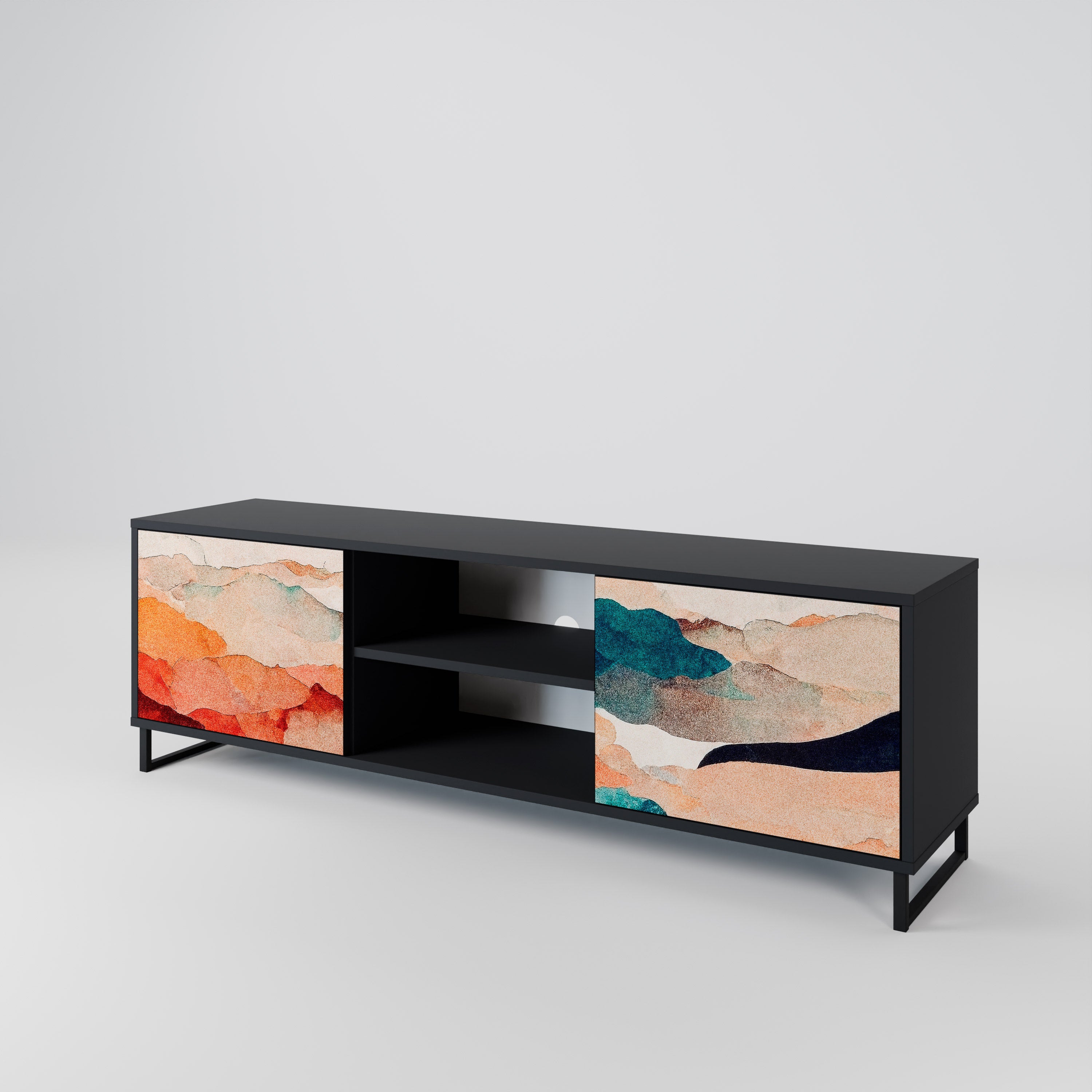 ABSTRACT LANDSCAPE 2-Door TV Cabinet