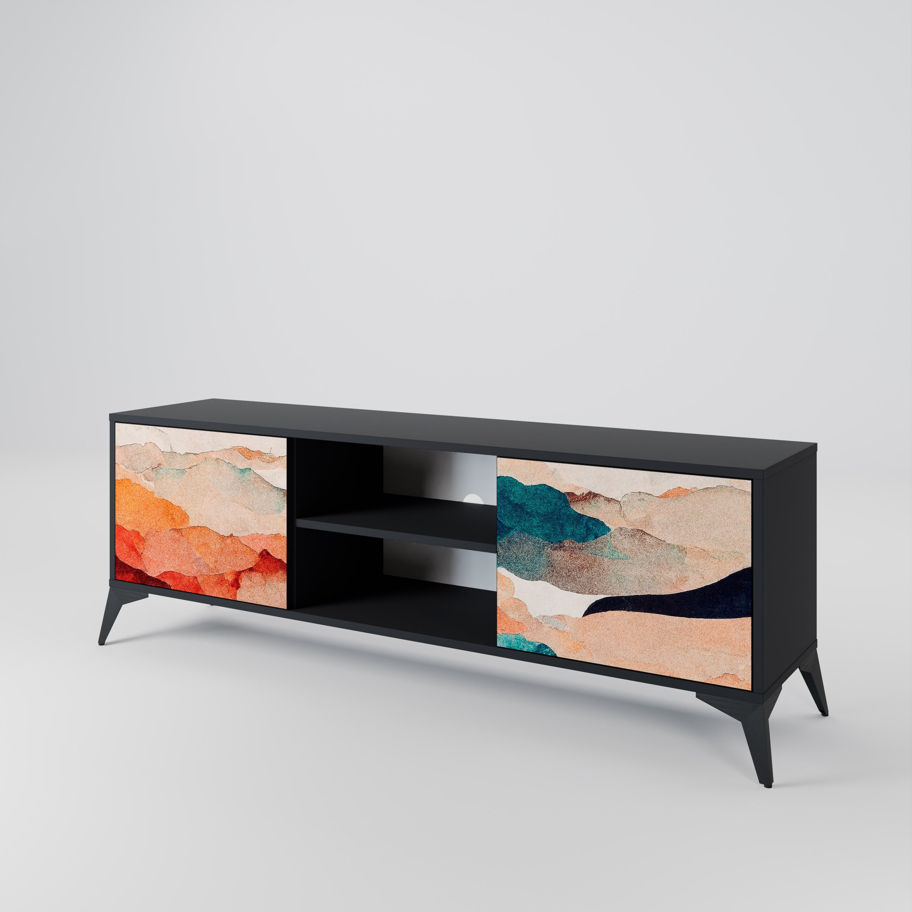 ABSTRACT LANDSCAPE 2-Door TV Cabinet