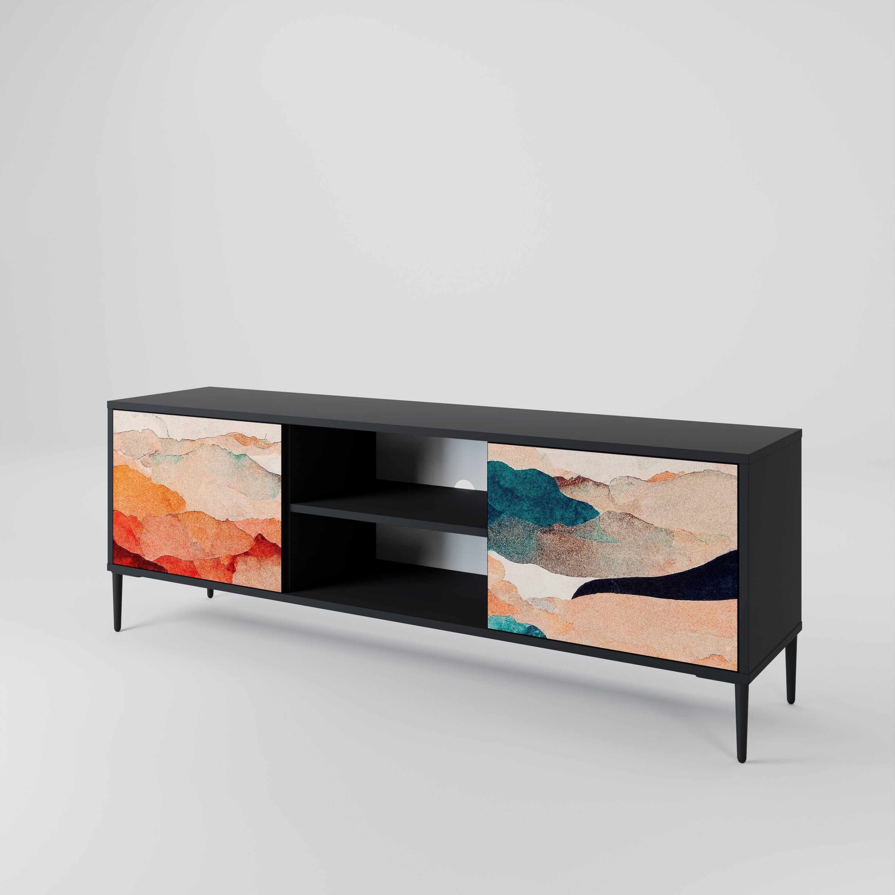 ABSTRACT LANDSCAPE 2-Door TV Cabinet