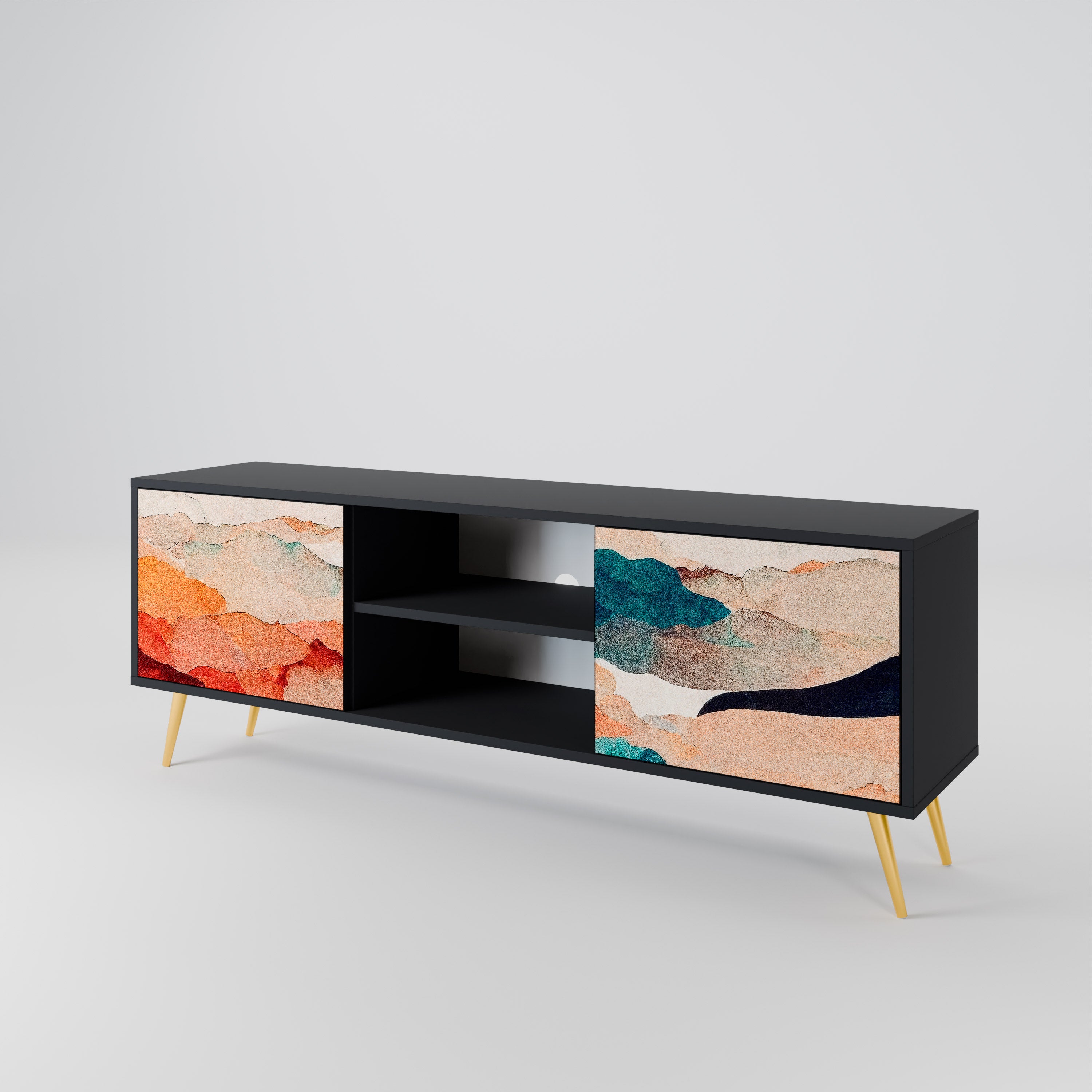 ABSTRACT LANDSCAPE 2-Door TV Cabinet