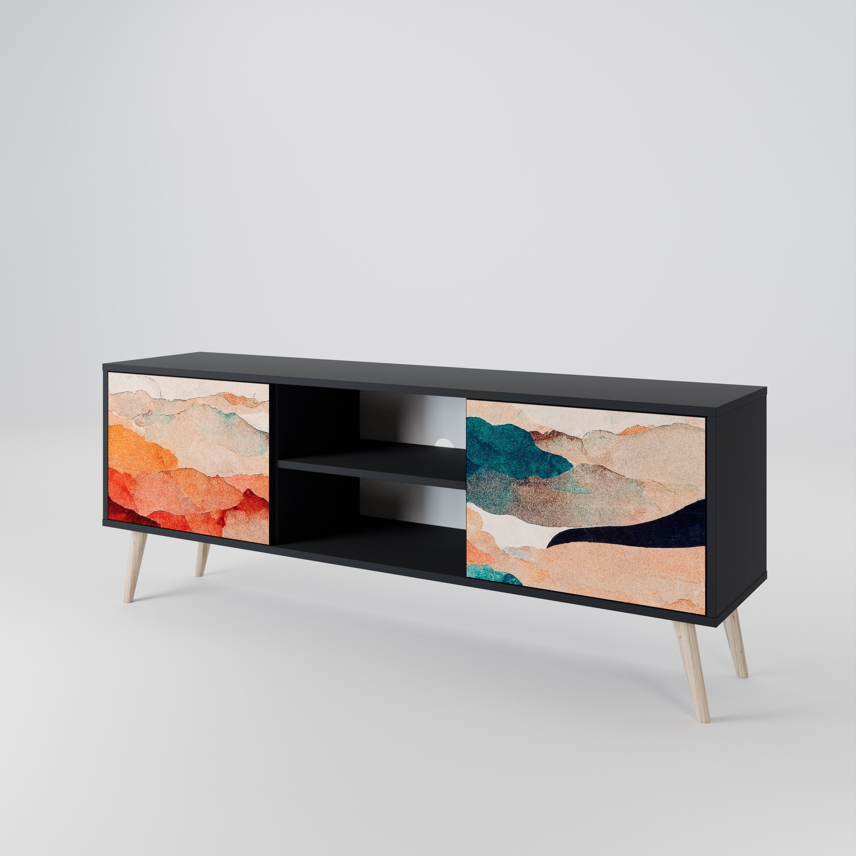 ABSTRACT LANDSCAPE 2-Door TV Cabinet