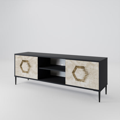 HEXAGONAL SHAPES Dvoudveřový TV stolek