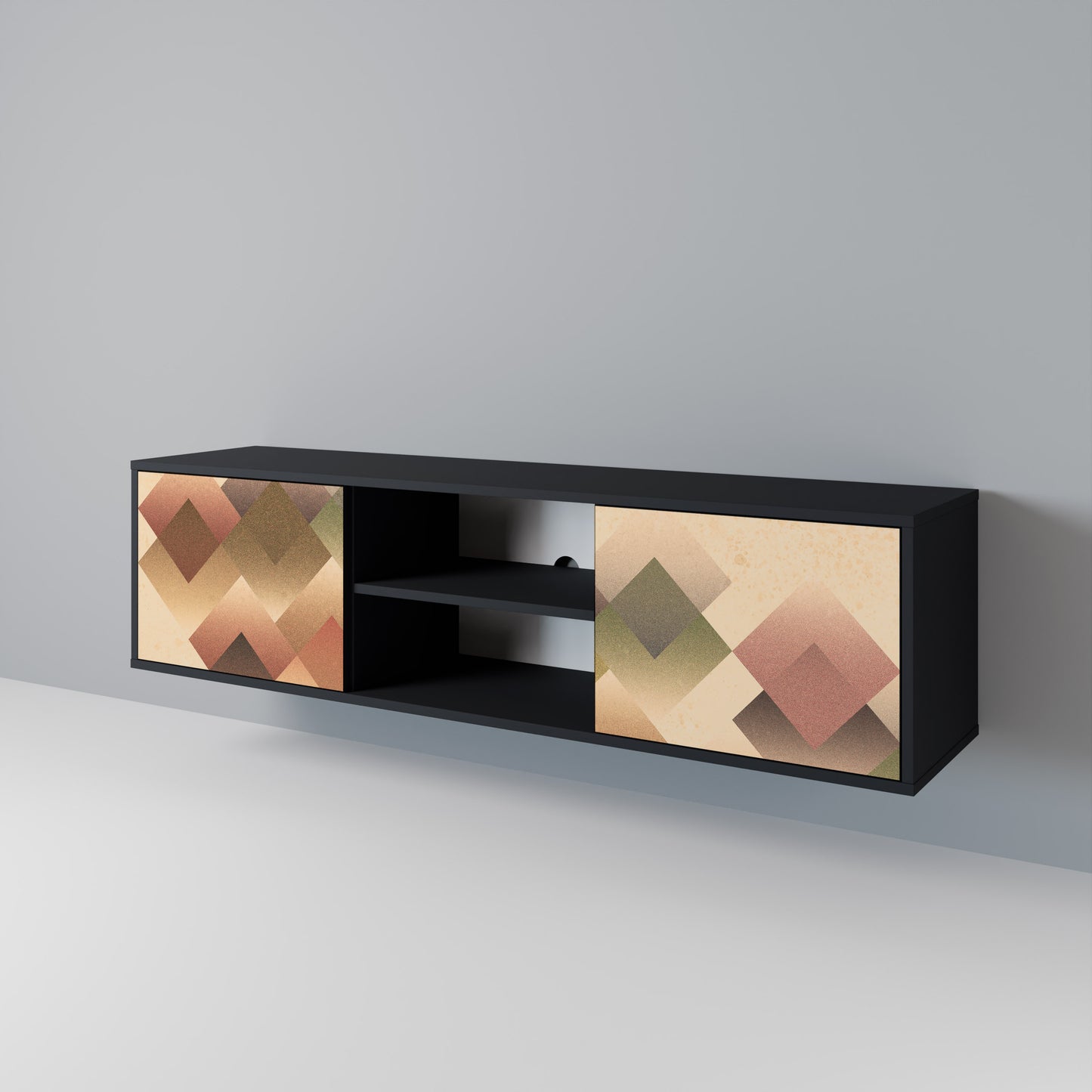 GEOMETRIC FUSION Dvoudveřový TV stolek