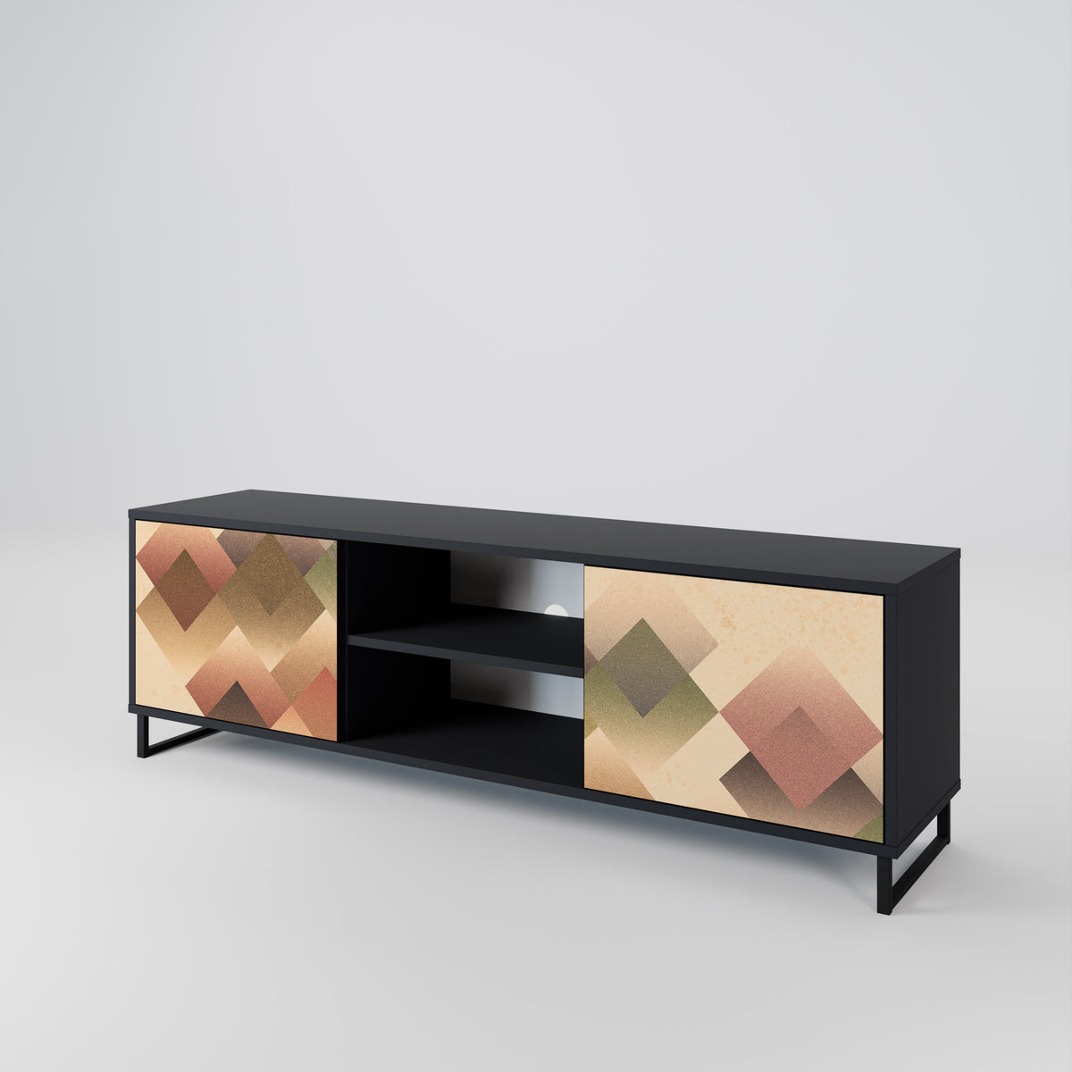 GEOMETRIC FUSION Dvoudveřový TV stolek