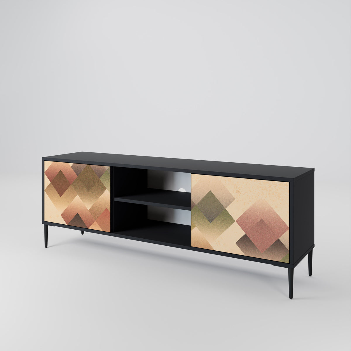GEOMETRIC FUSION Dvoudveřový TV stolek
