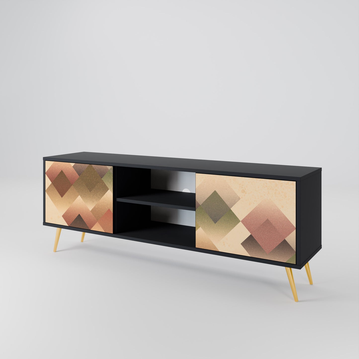 GEOMETRIC FUSION Dvoudveřový TV stolek