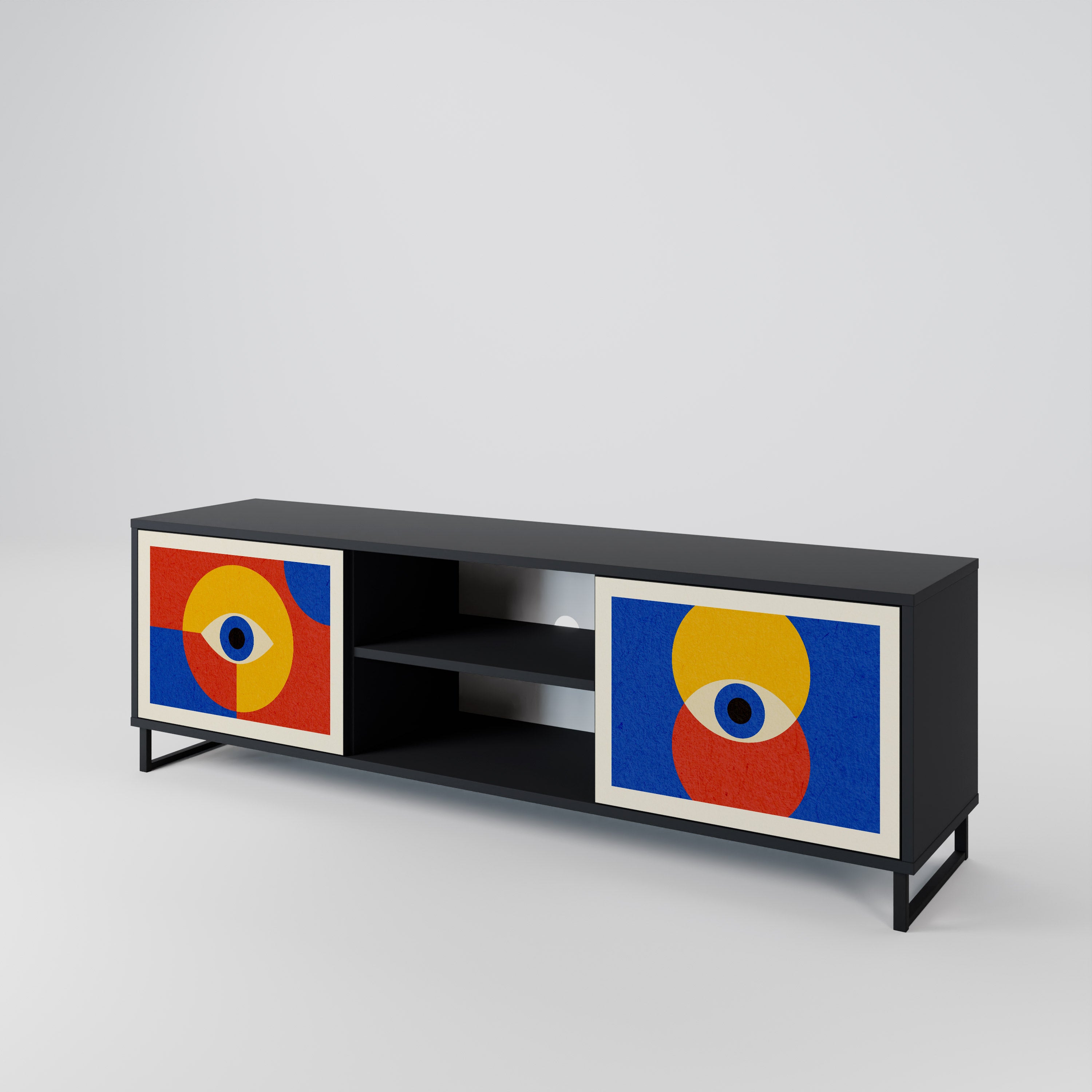 GEOMETRIC EYES 2-Door TV Cabinet
