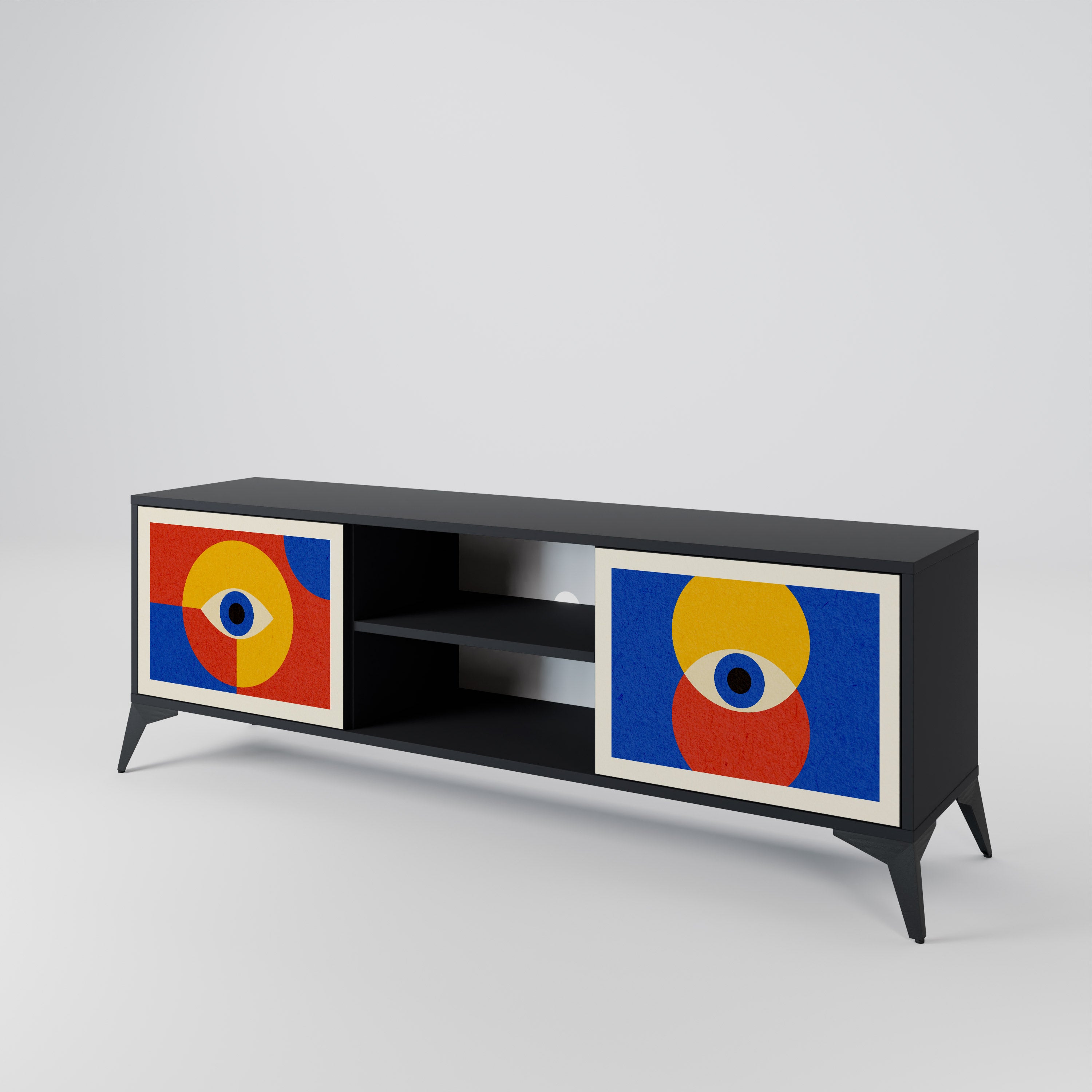 GEOMETRIC EYES 2-Door TV Cabinet